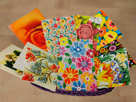 Colorful Floral Blank Cards