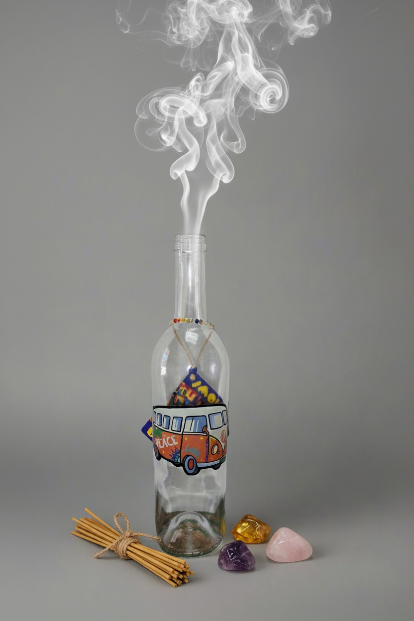 Vibe Van – VW Bus Glass Incense Burner Bottle (11.5")