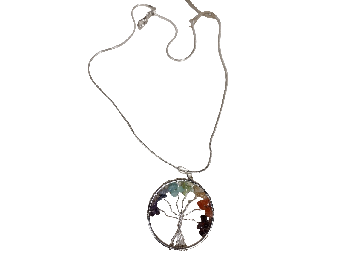 ChakraBloom — Tree of Life Rainbow Crystal Pendant