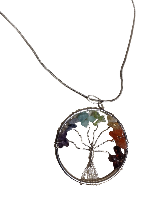 ChakraBloom — Tree of Life Rainbow Crystal Pendant