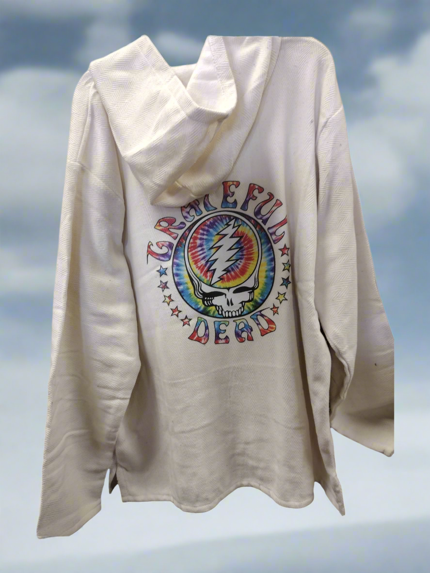 Grateful Dead Tie Dye Stealie Baja Hoodie