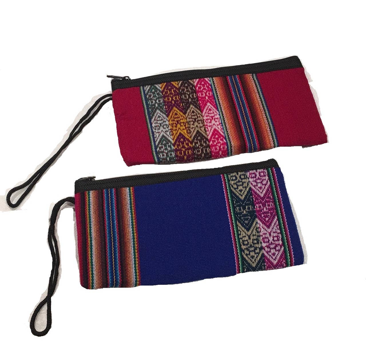 Handloomed Woven Peruvian Manta Long Flat Zippered Coin Purse