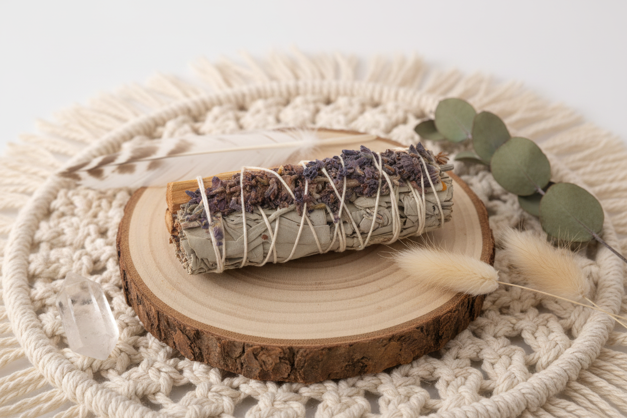 White Sage + Palo Santo + Lavender Bundle – 4" Cleansing Ritual Stick