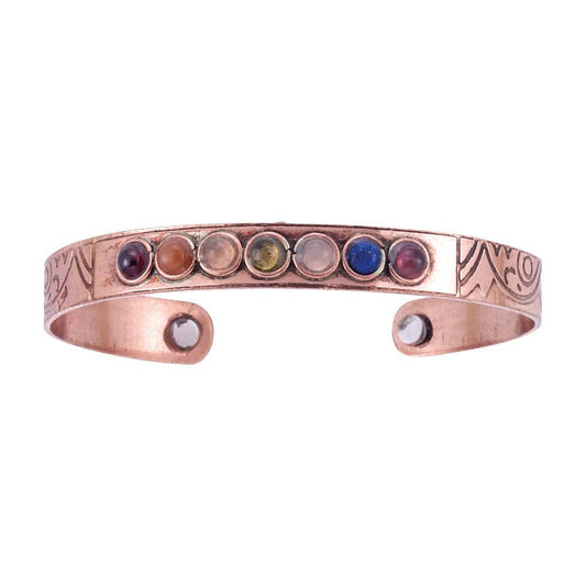 Radiant Balance 7‑Chakra Copper Cuff
