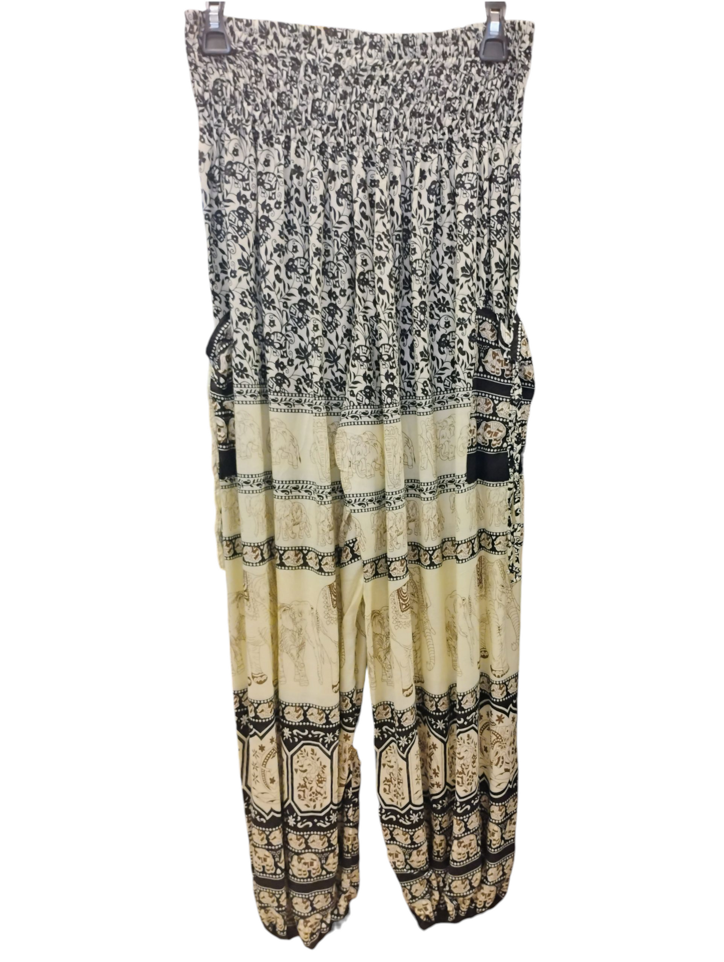 Smocked Elephant Genie Pants