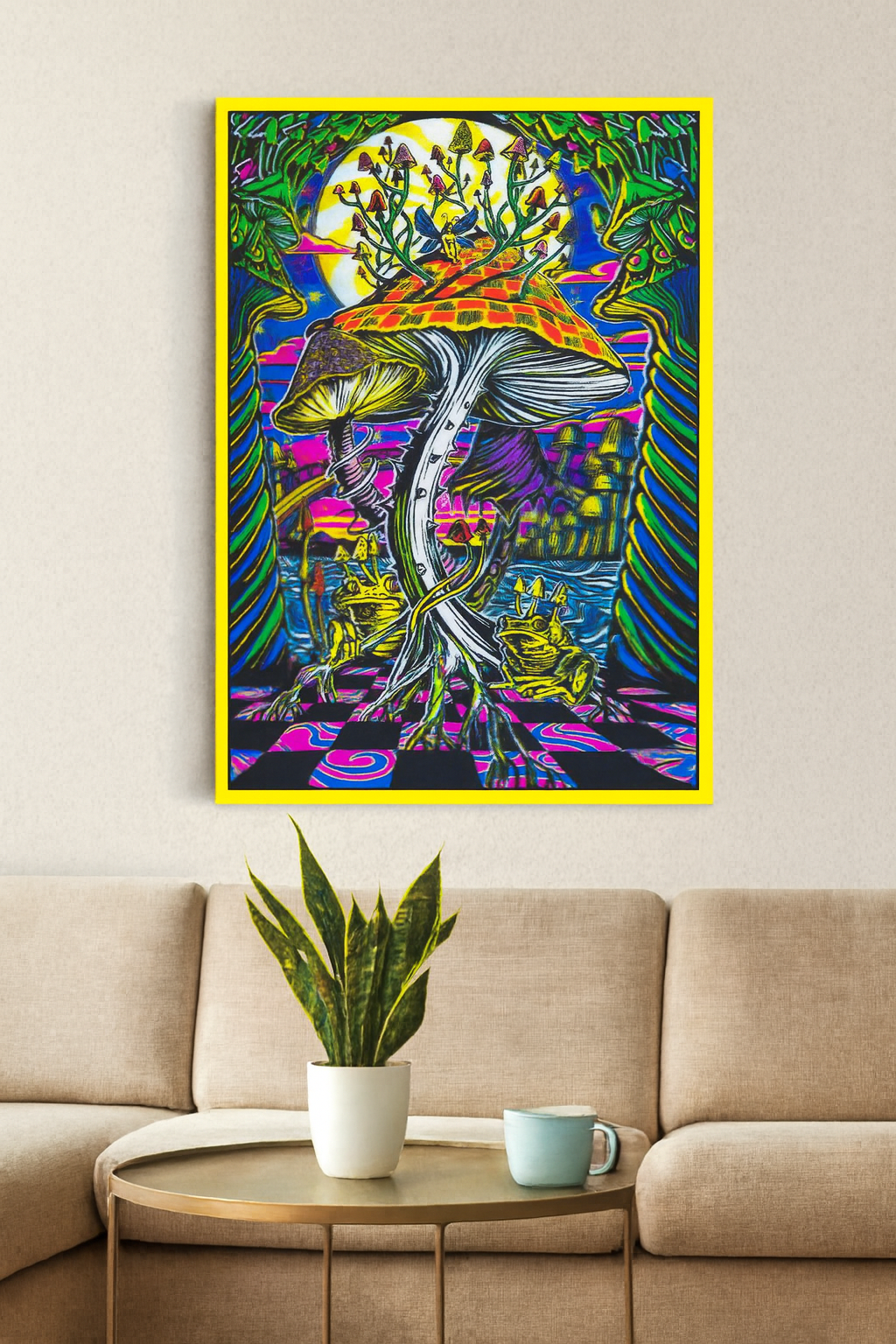 Sporelight Sonata — 3D Lenticular Wall Art for the Moonlit Mind