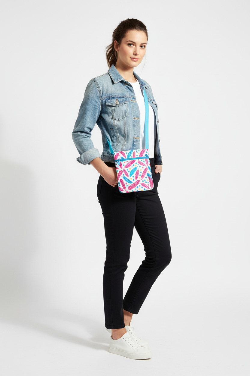 Featherlight Frequencies Crossbody Pouch