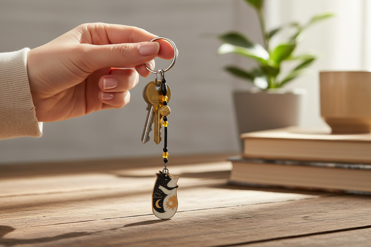 Astral Paws – Yin Yang Cat Keychain Collection