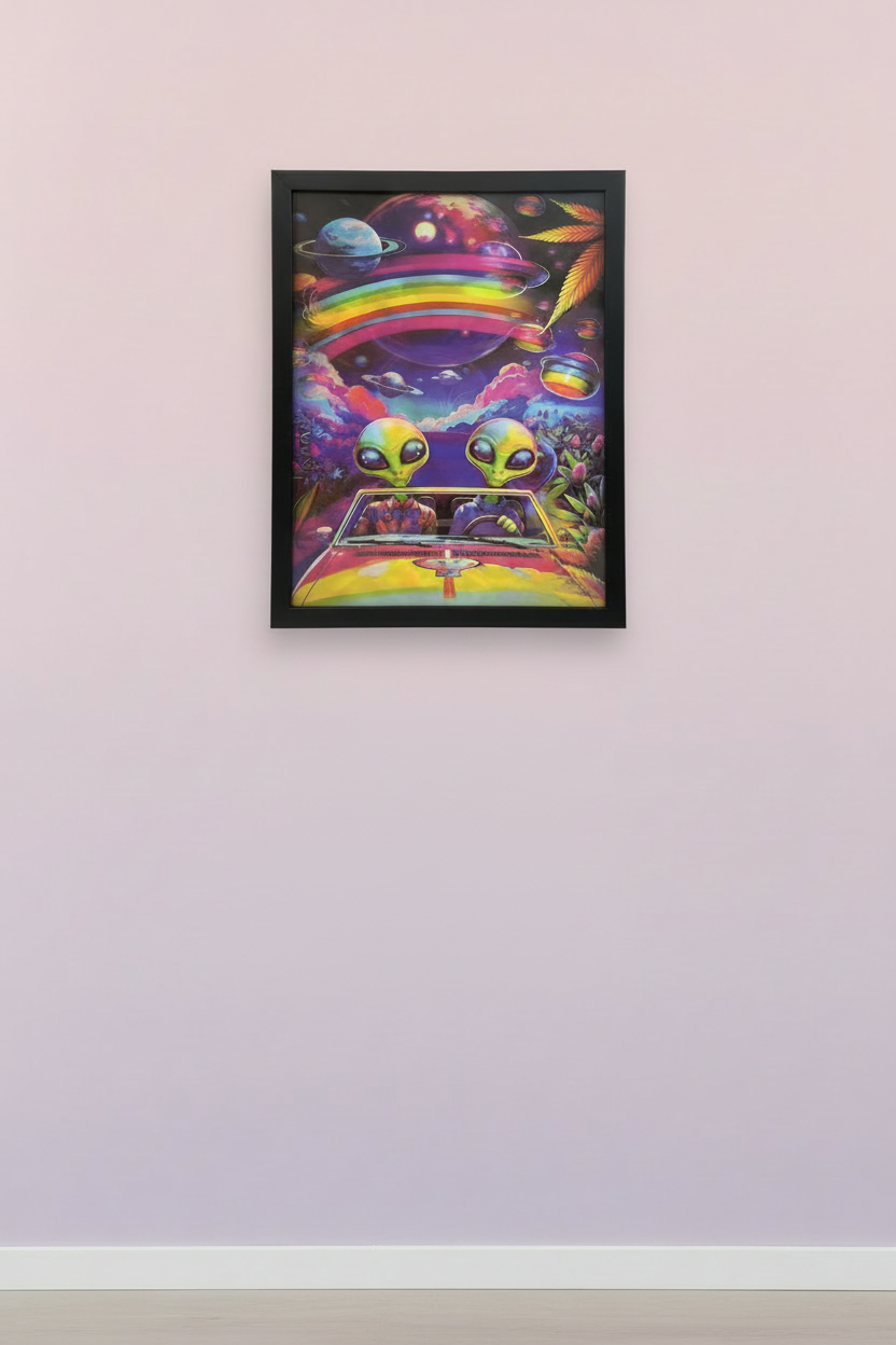 Triptych Traveler™ – Angle‑Flipping 3D Lenticular Portal Poster (17" x 13")