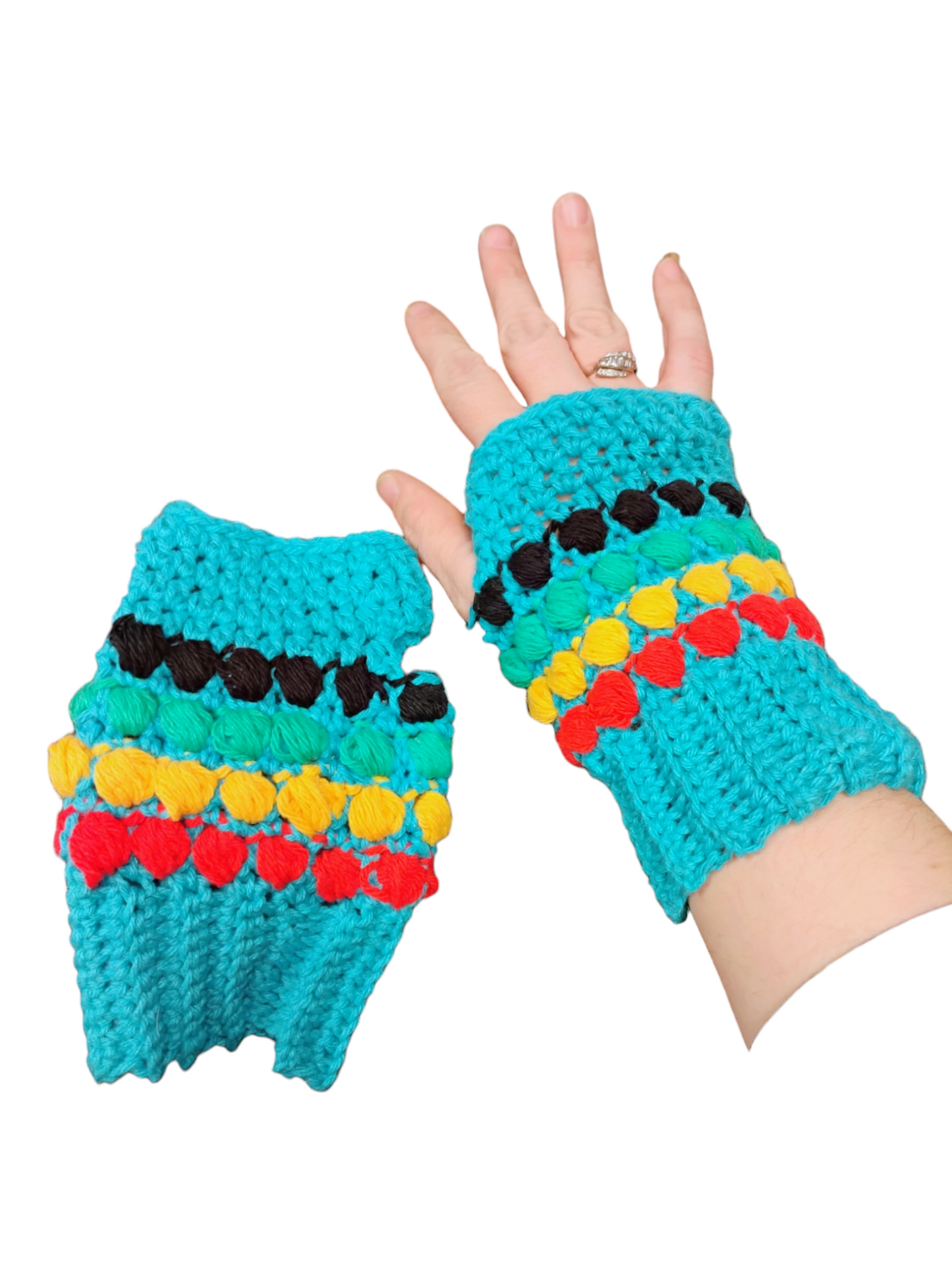 Rasta Vibes Fingerless Gloves