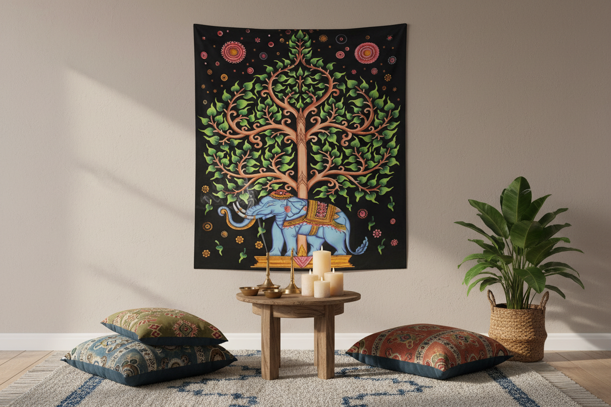 Elephant Dreams Boho Tapestry Collection