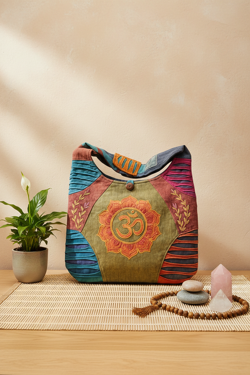 OmBloom Patchwork Satchel – Carry Your Calm, Colorfully