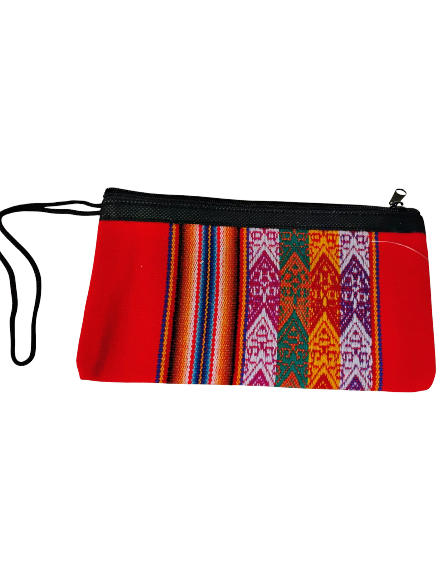 Handloomed Woven Peruvian Manta Long Flat Zippered Coin Purse