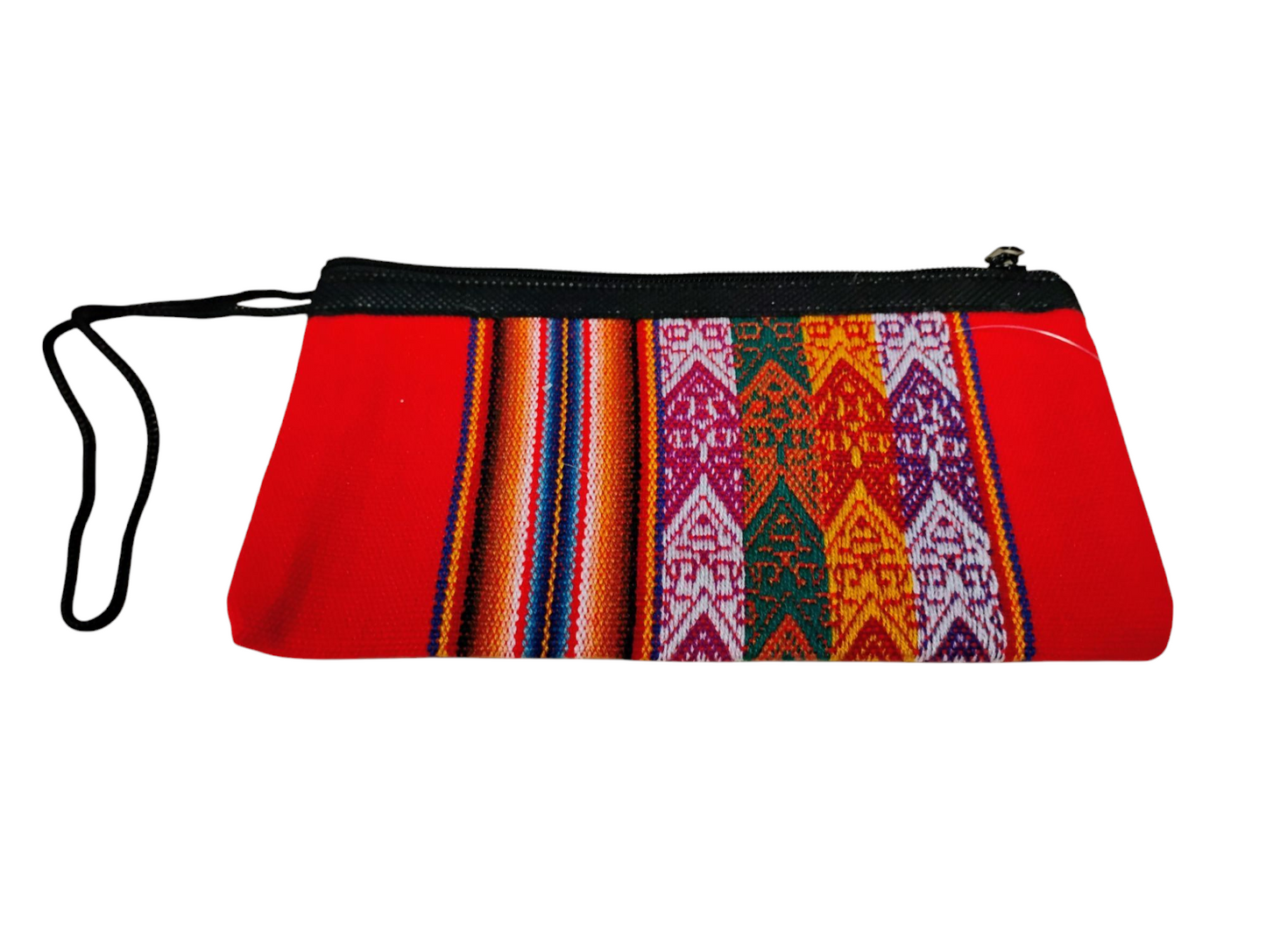 Handloomed Woven Peruvian Manta Long Flat Zippered Coin Purse