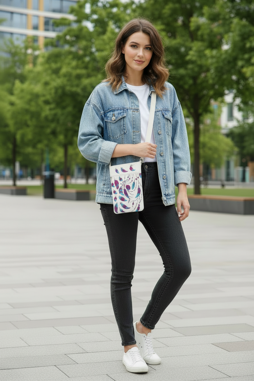 Featherlight Frequencies Crossbody Pouch