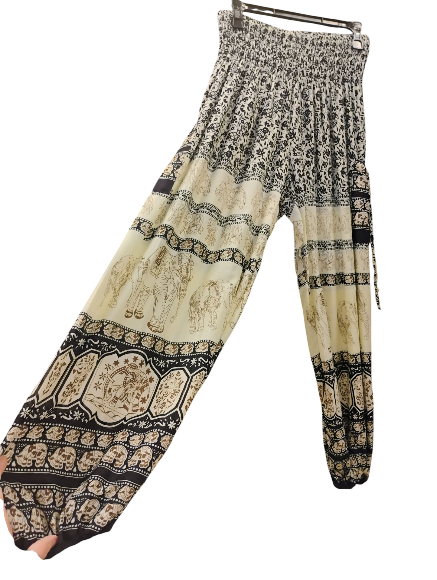 Smocked Elephant Genie Pants