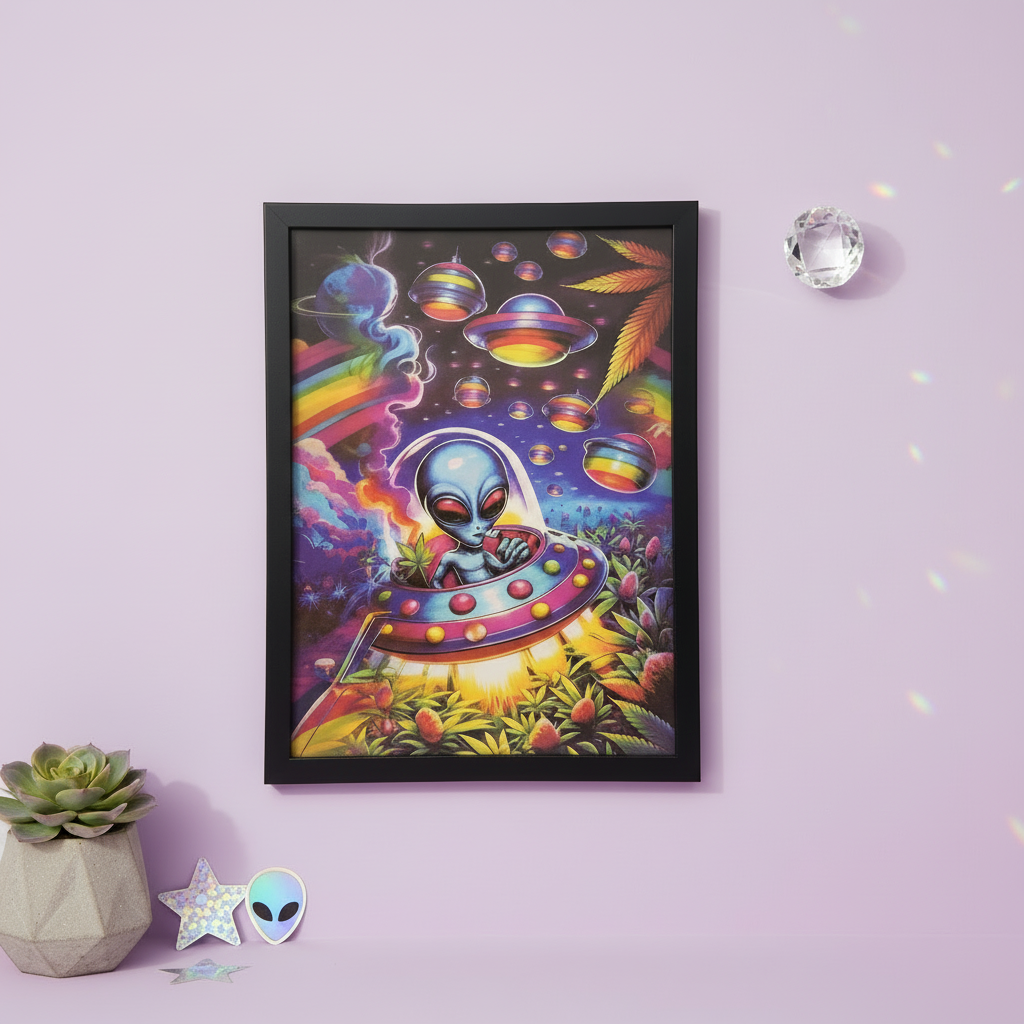 Triptych Traveler™ – Angle‑Flipping 3D Lenticular Portal Poster (17" x 13")