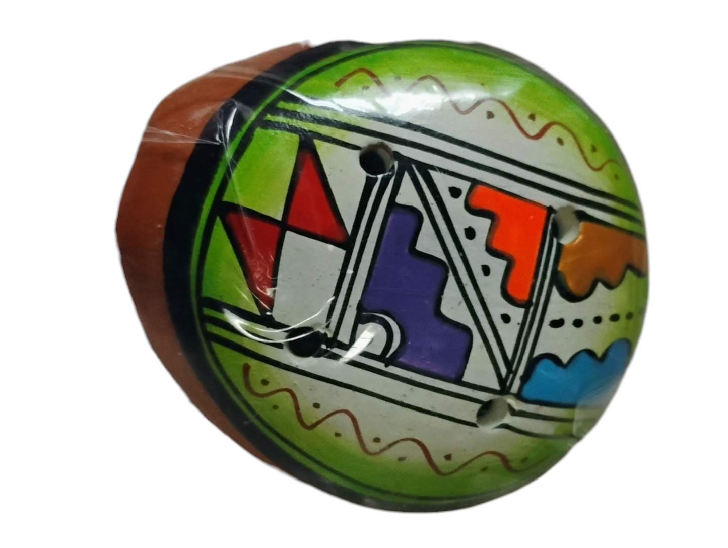 TerraTune™ Mini Andean Ocarina – 2" Hand‑Painted Clay Whistle