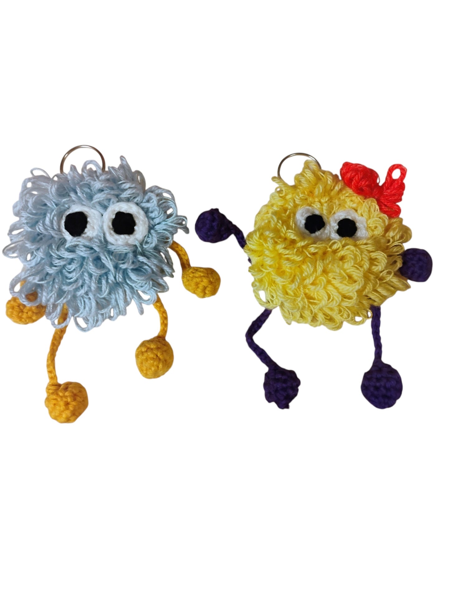 Stashlings™ Cute Handmade Keychain Stash Buddy Handmade Plush Clip‑On Friend for Keys, Bags & Backpacks