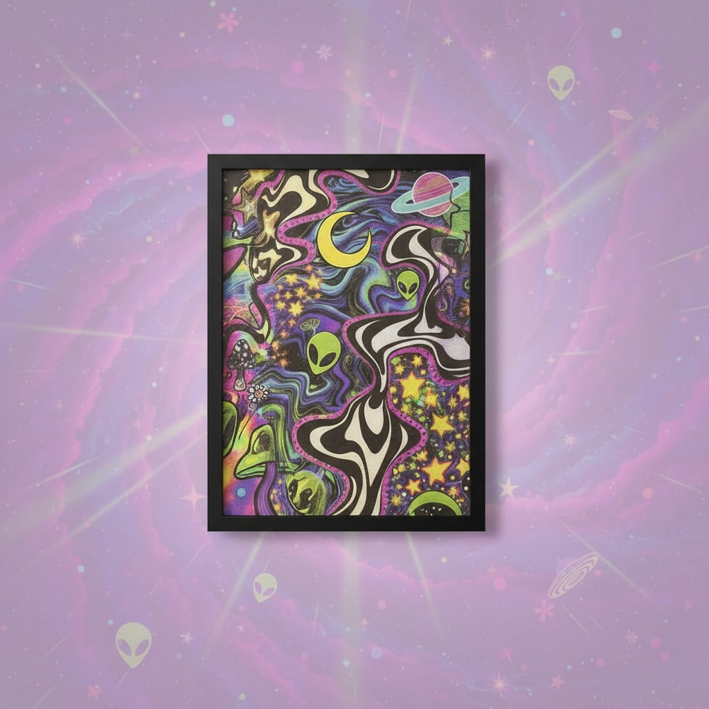 Melty Mind Mirage™ – Angle‑Shifting Psychedelic Wall Portal (13" x 17")