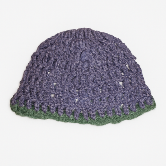 "Mossberry Bloom” Crochet Beanie