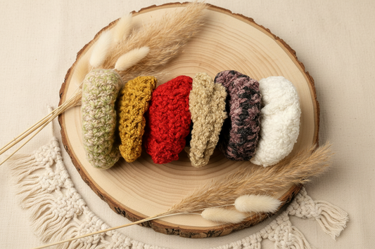 Cosmic Coil Crochet Scrunchies