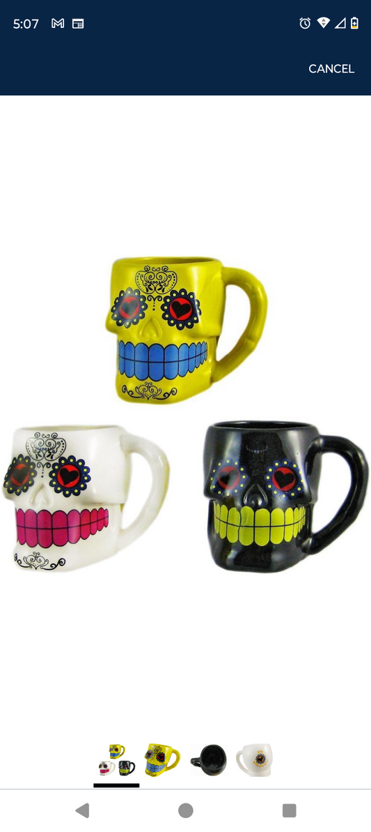 “Sippin’ Spirits” Día de los Muertos Skull Mugs