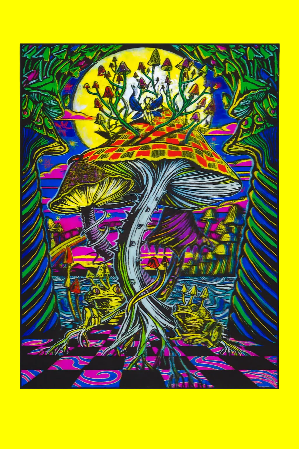 Sporelight Sonata — 3D Lenticular Wall Art for the Moonlit Mind