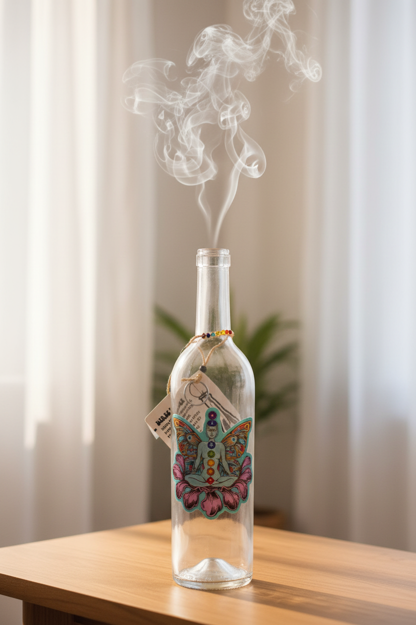 “Chakra Flare” Butterfly Bottle Burner