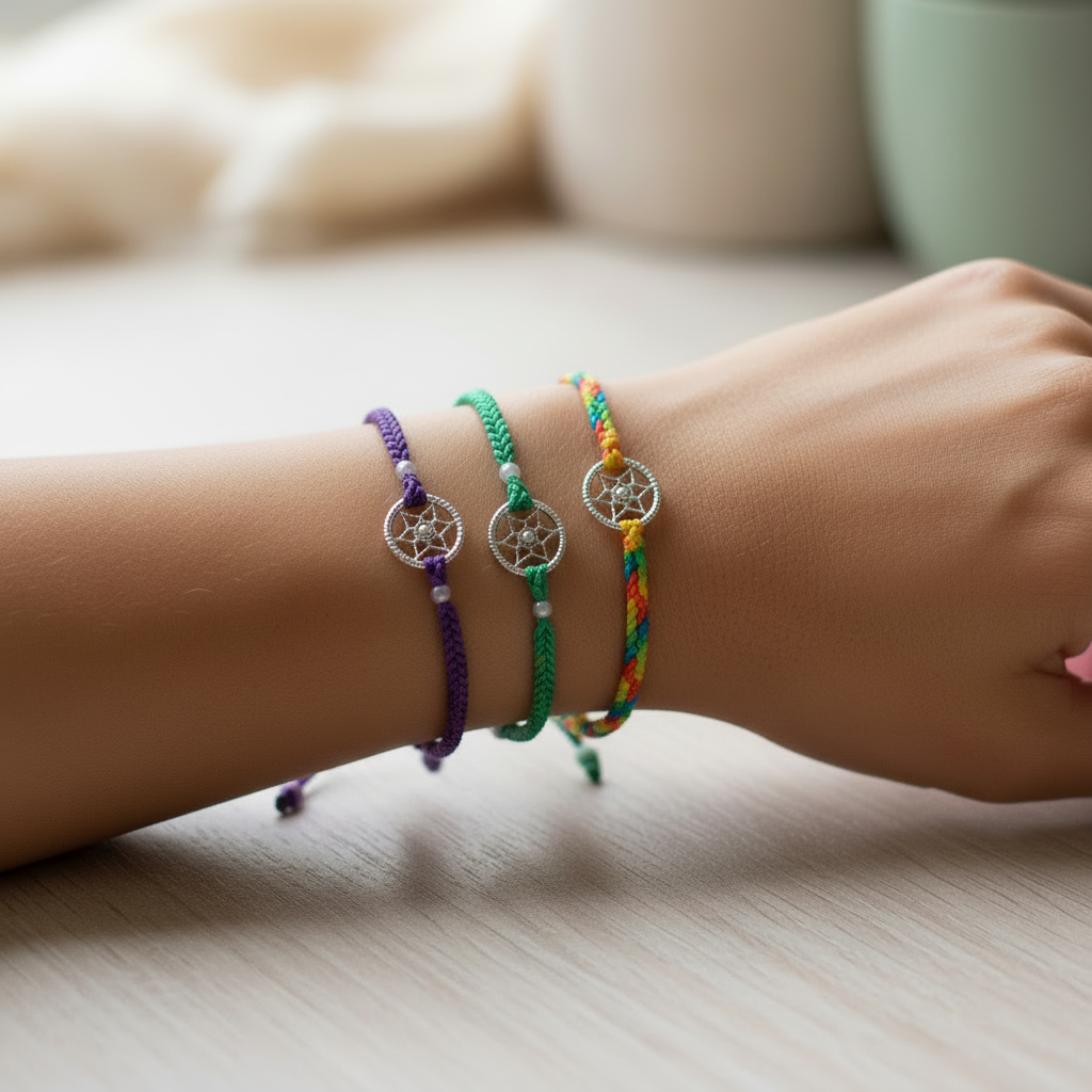 SoulThread Dreamcatcher Bracelet™ — Handcrafted Color, Intention & Boho Magic