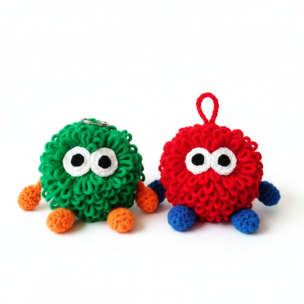 Stanley & Stella Stashlings™ – Handmade 3" Fuzzy Treasure Keeper Keychains