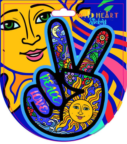 Peace Love Hand Window Sticker