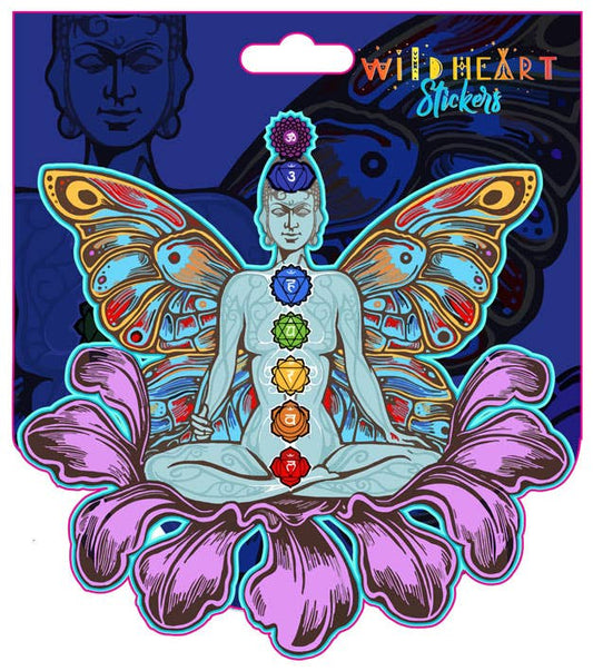 Seven Chakra Butterfly Window Sticker
